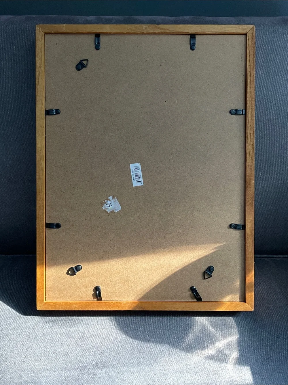 Shadow Box Wood Grid Wall Display Frame in Brown.